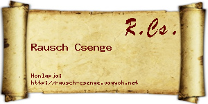 Rausch Csenge névjegykártya